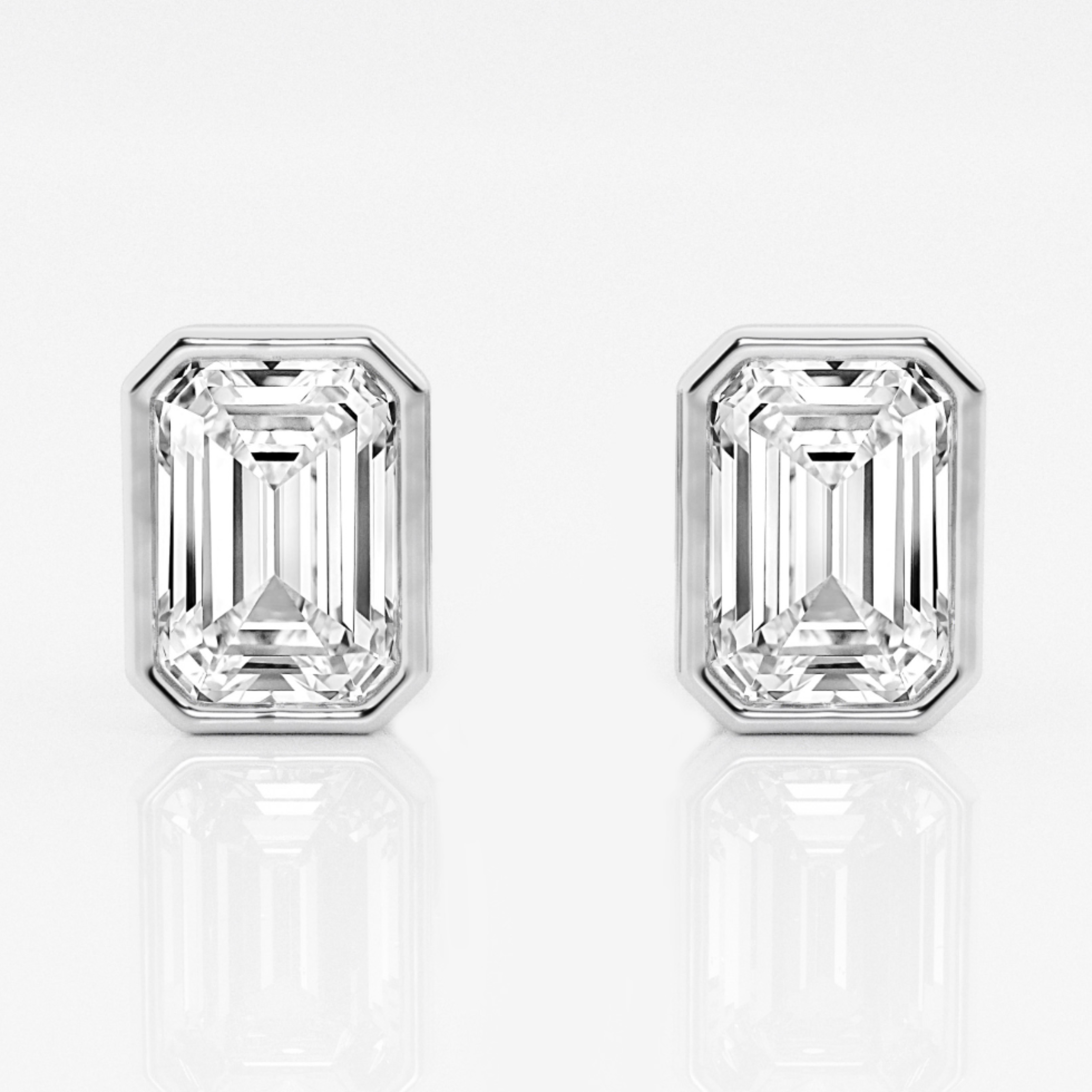 Emerald Bezel Studs